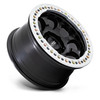 KMC KM237 Riot Beadlock 17x9 5x5.0 Satin Black Machined Ring Wheel 17" -12mm